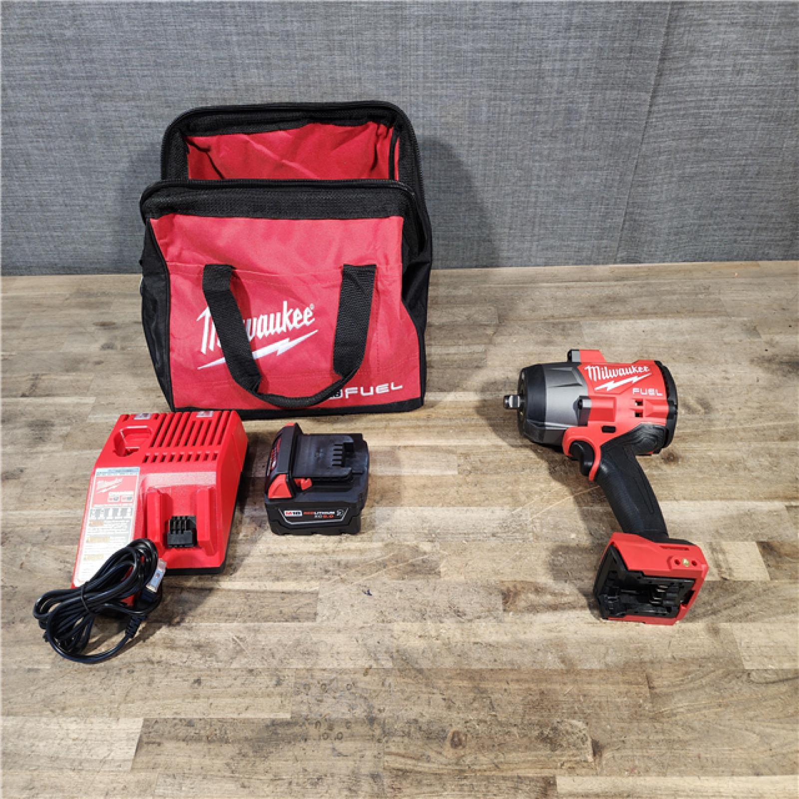 HOUSTON LOCATION - AS-IS Milwaukee M18 1/2 in. Cordless Brushless High Torque Impact Wrench Kit (Battery & Charger)
