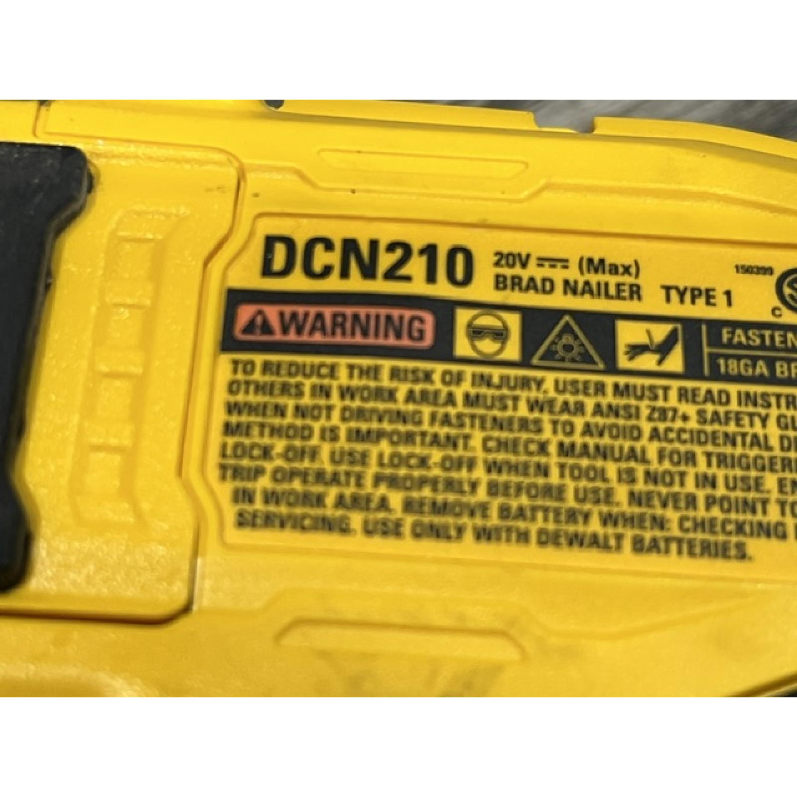 AS-IS DEWALT 20V MAX XR 18 Gauge Cordless Brad Nailer (Tool Only)