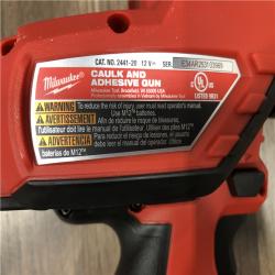 AS-IS Milwaukee 12V Lithium-Ion Cordless 10 oz. Adhesive and Caulk Gun (Tool-Only)