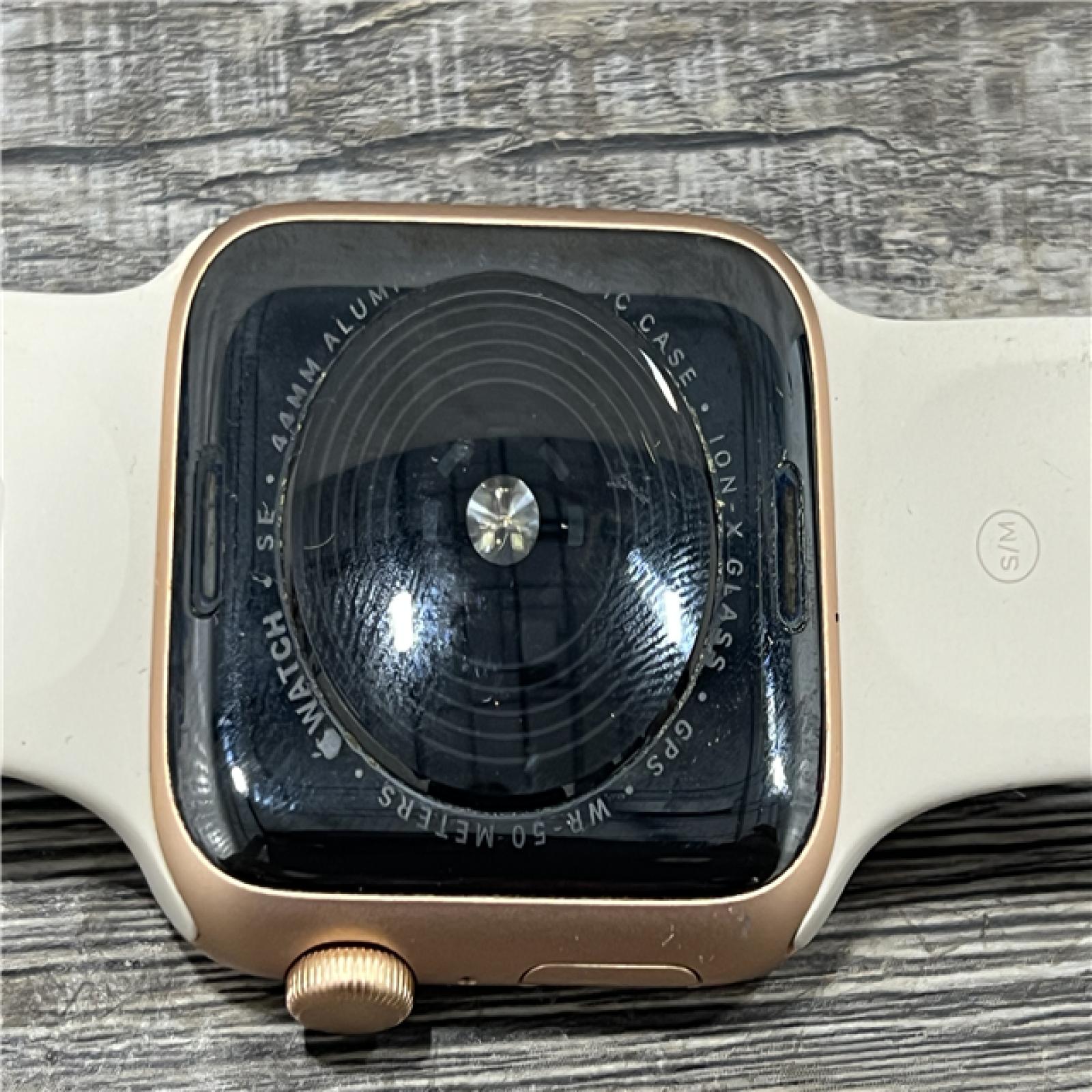 AS-IS  Apple Watch SE 44mm GPS  Aluminum Gold Case - WR-50 METERS