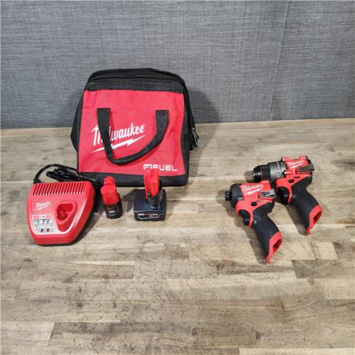 HOUSTON LOCATION - AS-IS Milwaukee 3497-22 12V Brushless Hammer Drill and Impact Driver Combo Kit