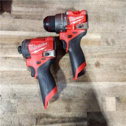 HOUSTON LOCATION - AS-IS Milwaukee FUEL 12-Volt Lithium-Ion Brushless Cordless Hammer Drill and Impact Driver Combo Kit