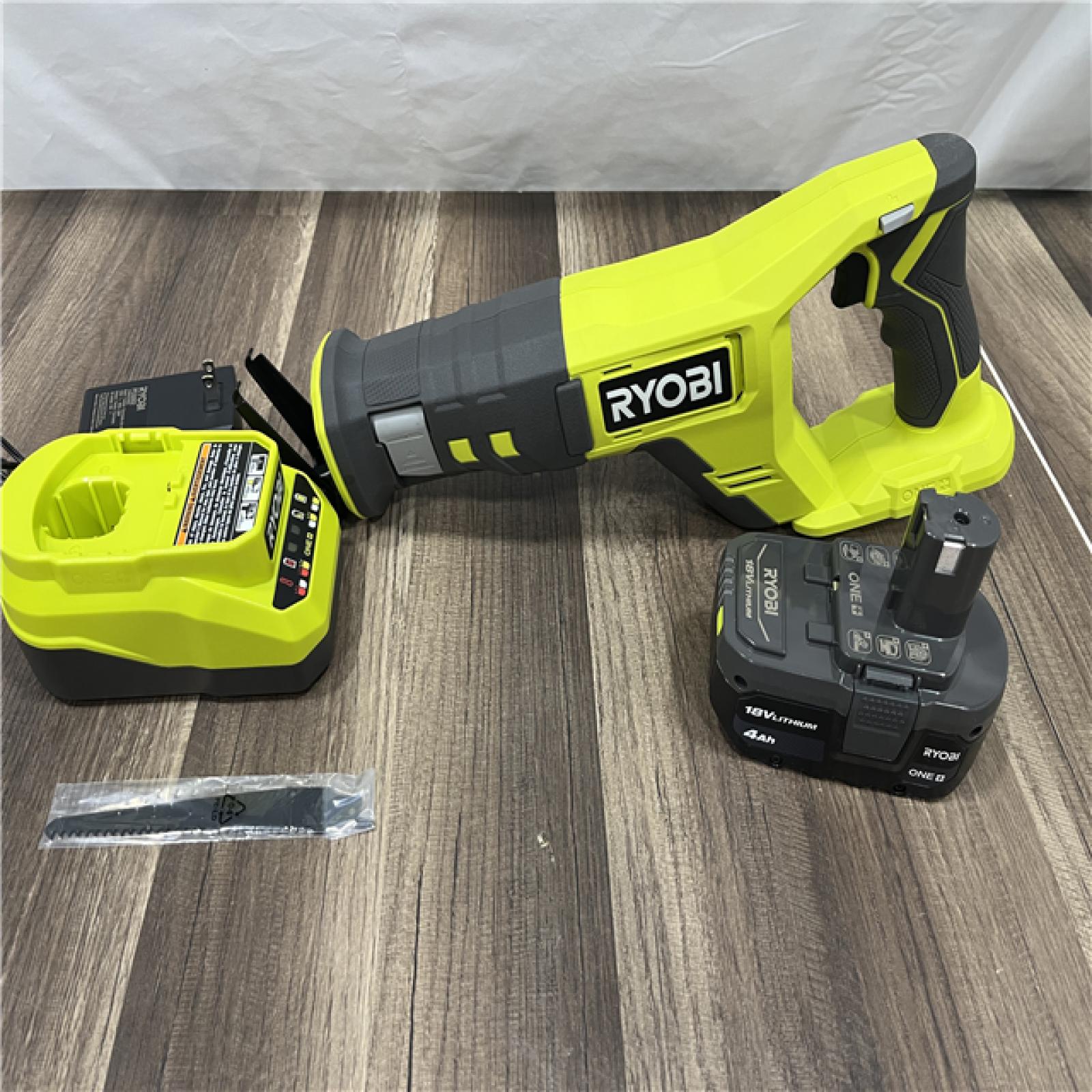 GOOD RYOBI ONE+ 18V Cordless Reciprocating Saw Kit with 4.0 Ah Battery and Charger