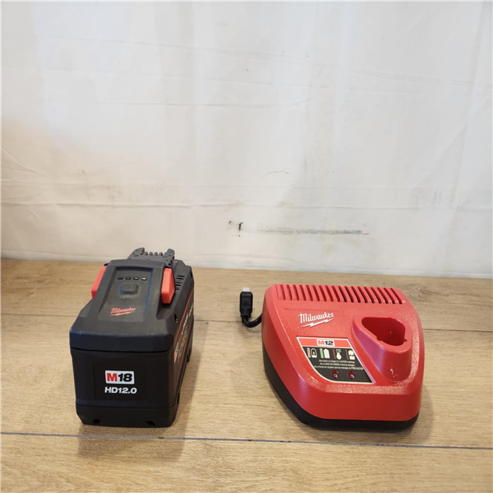 AS-IS- Milwaukee 18-Volt Lithium-Ion REDLITHIUM FORGE Starter Kit with 12. 0Ah Battery and Charger