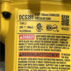 AS-IS DEWALT 20-Volt MAX Lithium-Ion Cordless 6-1/2 in. Circular Saw (Tool-Only)
