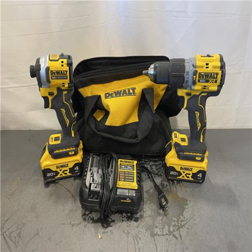 AS-IS - DEWALT 20V MAX XR Hammer Drill and ATOMIC Impact Driver 2 Tool Cordless Combo Kit