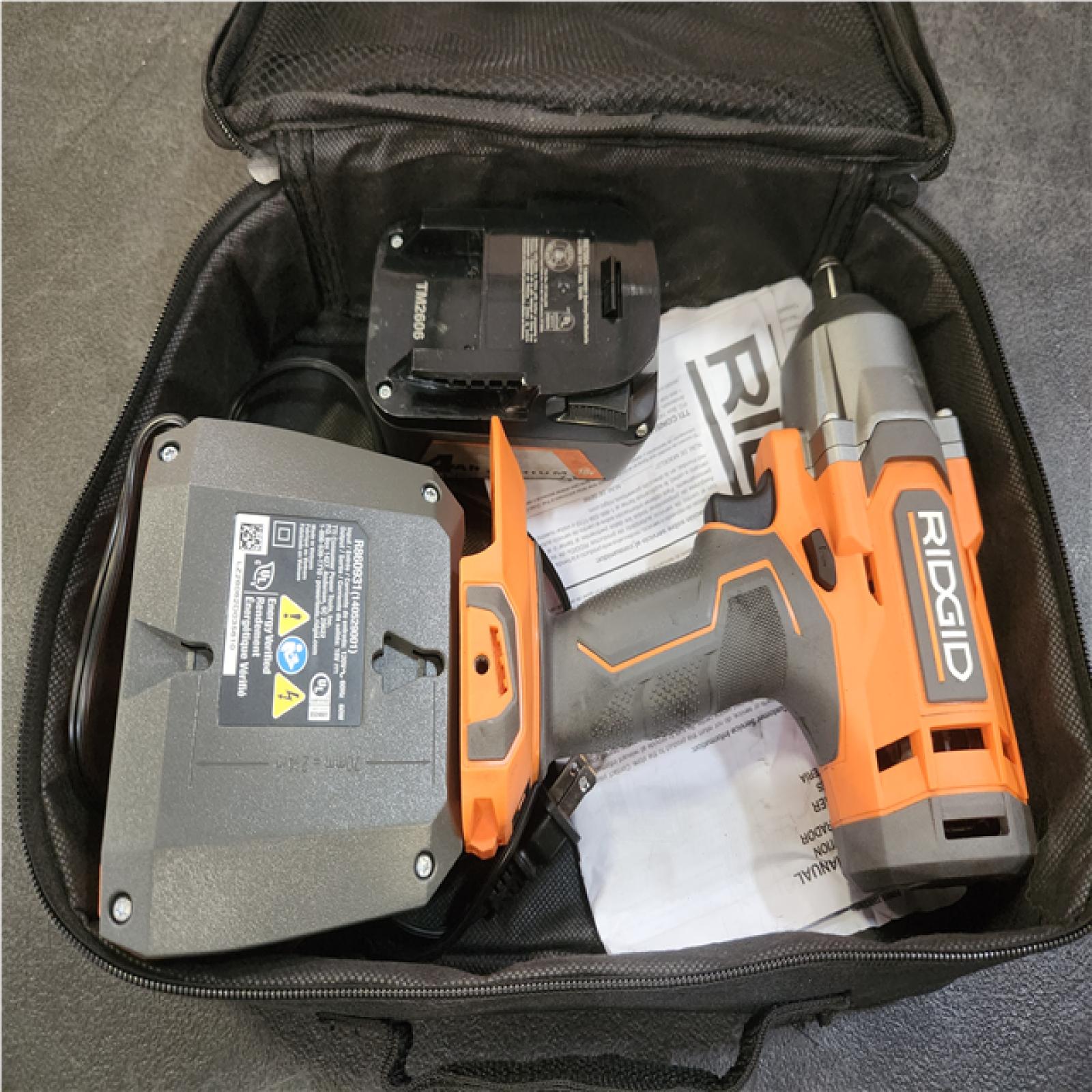 Phoenix LIKE NEW RIDGID 18V Cordless 1/2 in. Impact Wrench Kit with 4.0 Ah Battery and Charger