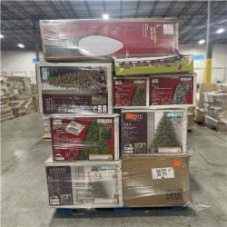 DALLAS LOCATION- AS-IS ASSORTED CHRISTMAS TREES & DECORATION PALLET