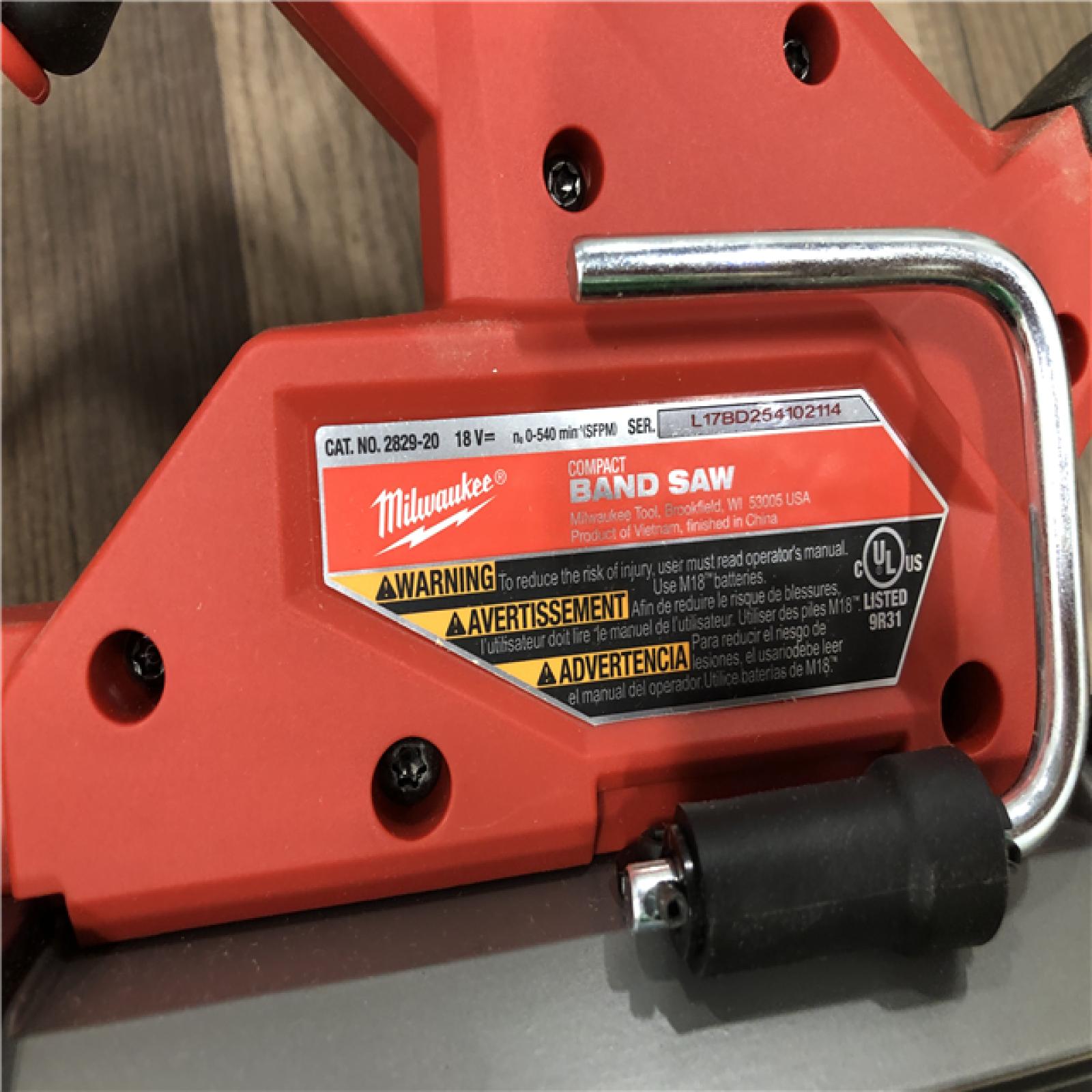 AS-IS Milwaukee FUEL 18V Lithium-Ion Brushless Cordless Compact Bandsaw (Tool-Only)