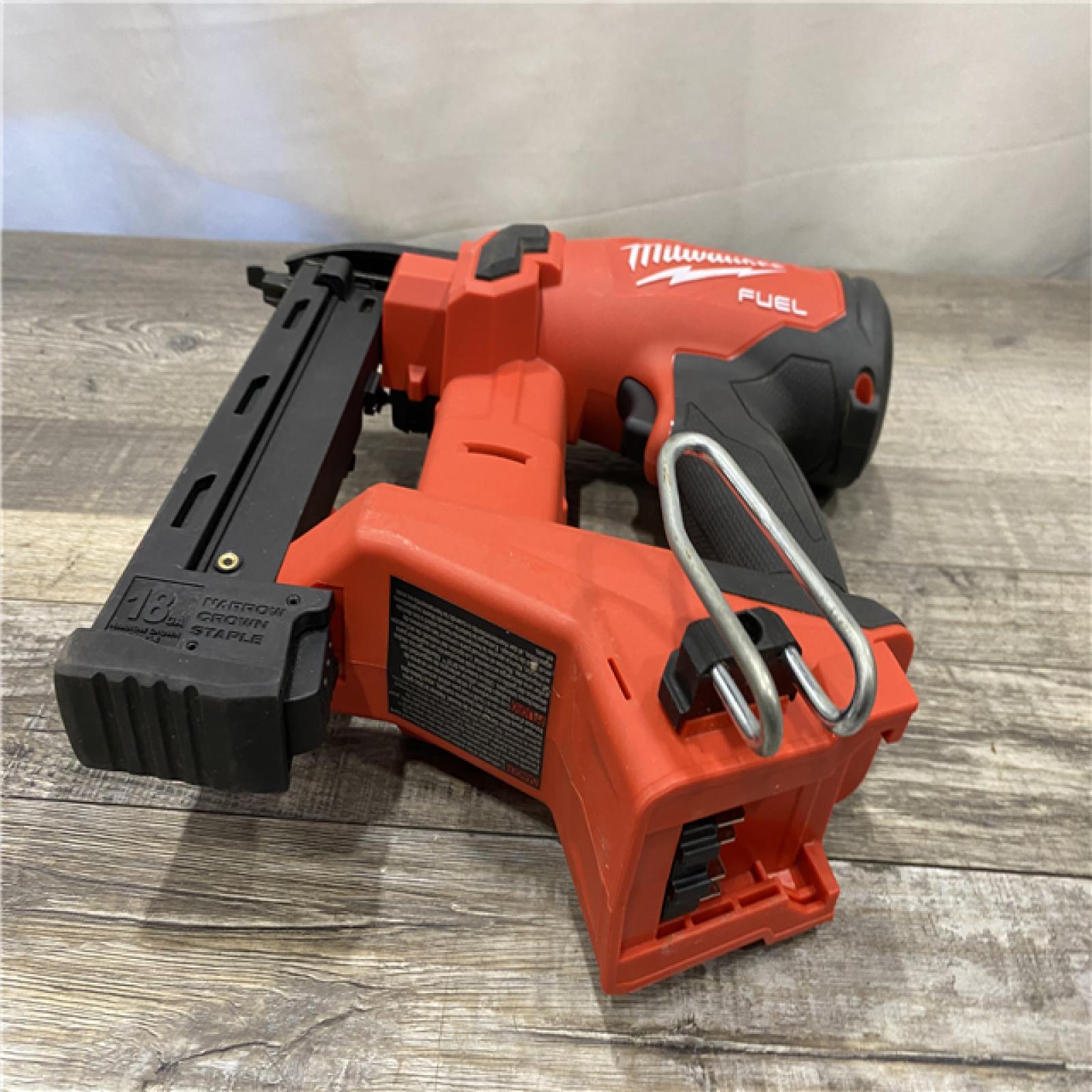 AS-IS Milwaukee FUEL 18-Volt Lithium-Ion Brushless Cordless 18-Gauge 1/4 in. Narrow Crown Stapler (Tool-Only)