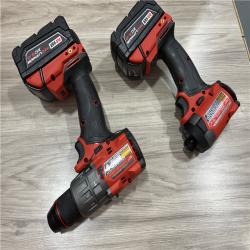 AS-IS Milwaukee FUEL 18V Lithium-Ion Brushless Cordless Hammer Drill and Impact Driver Combo Kit