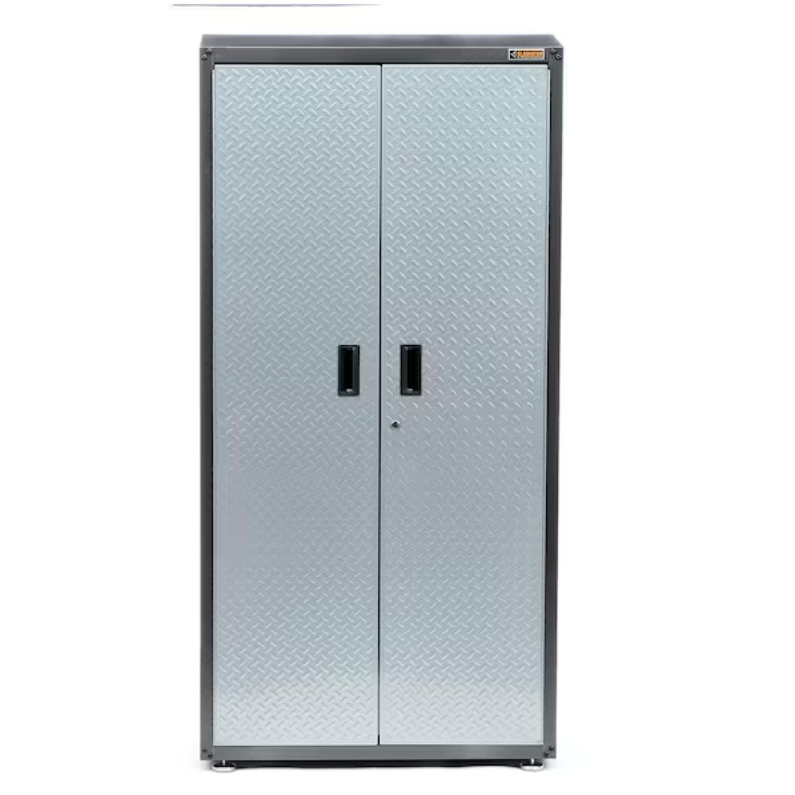 DALLAS LOCATION - Gladiator Ready-to-Assemble Steel Freestanding Garage Cabinet in Silver Tread (36 in. W x 72 in. H x 18 in. D)