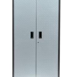 DALLAS LOCATION - Gladiator Ready-to-Assemble Steel Freestanding Garage Cabinet in Silver Tread (36 in. W x 72 in. H x 18 in. D)