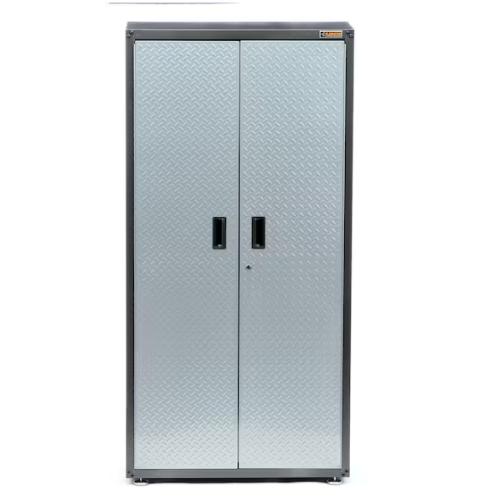 DALLAS LOCATION - Gladiator Ready-to-Assemble Steel Freestanding Garage Cabinet in Silver Tread (36 in. W x 72 in. H x 18 in. D)