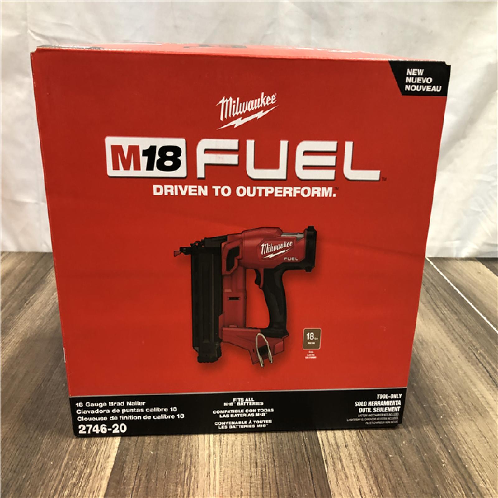 NEW-  Milwaukee FUEL 18-Volt Lithium-Ion Brushless Cordless Gen II 18-Gauge Brad Nailer (Tool-Only)