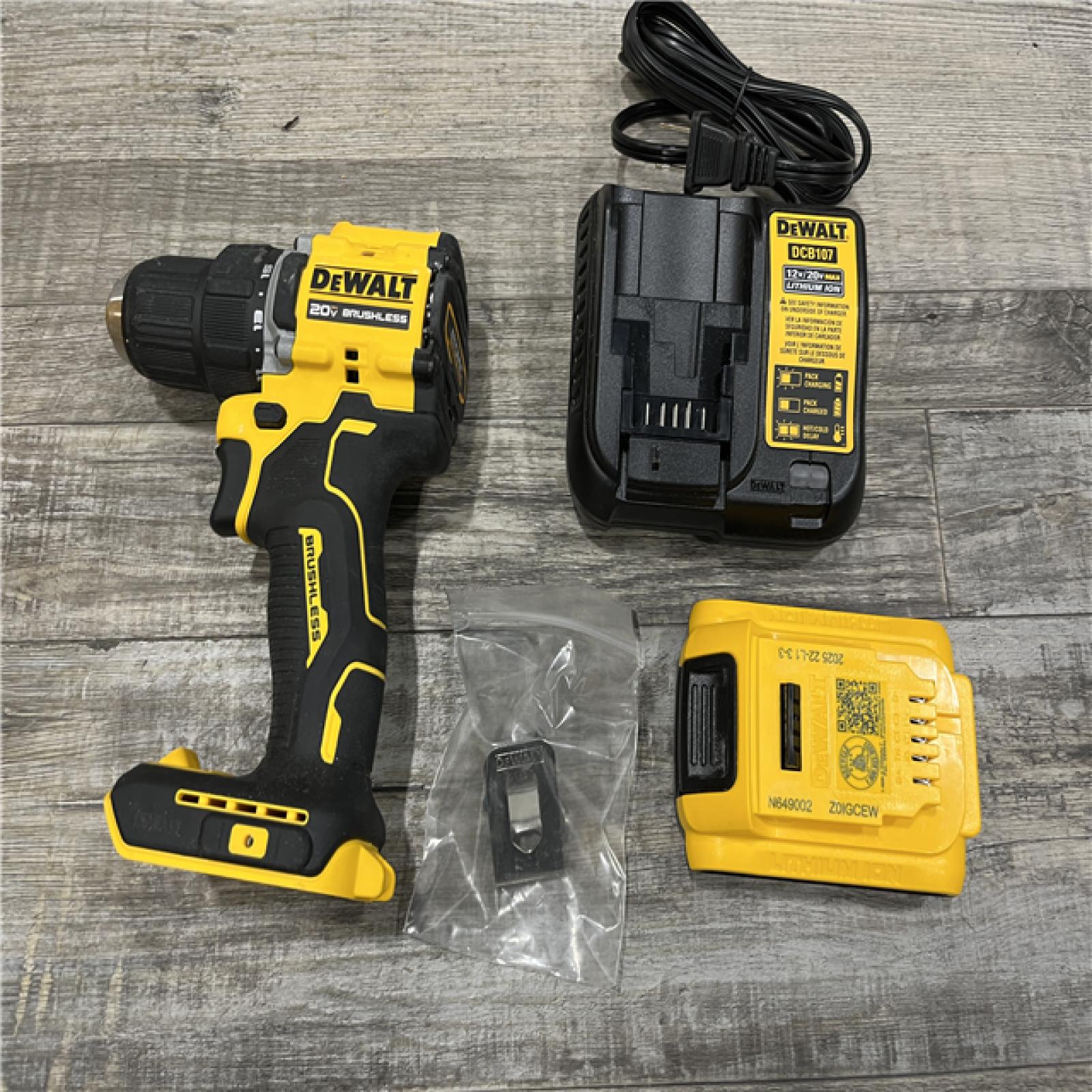 AS-IS DEWALT Atomic 20V Lithium-Ion Cordless Compact 1/2 in. Drill/Driver Kit