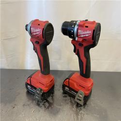 AS-IS - Milwaukee M18 18V Lithium-Ion Brushless Cordless Compact Drill/Impact Combo Kit (2 Tool)