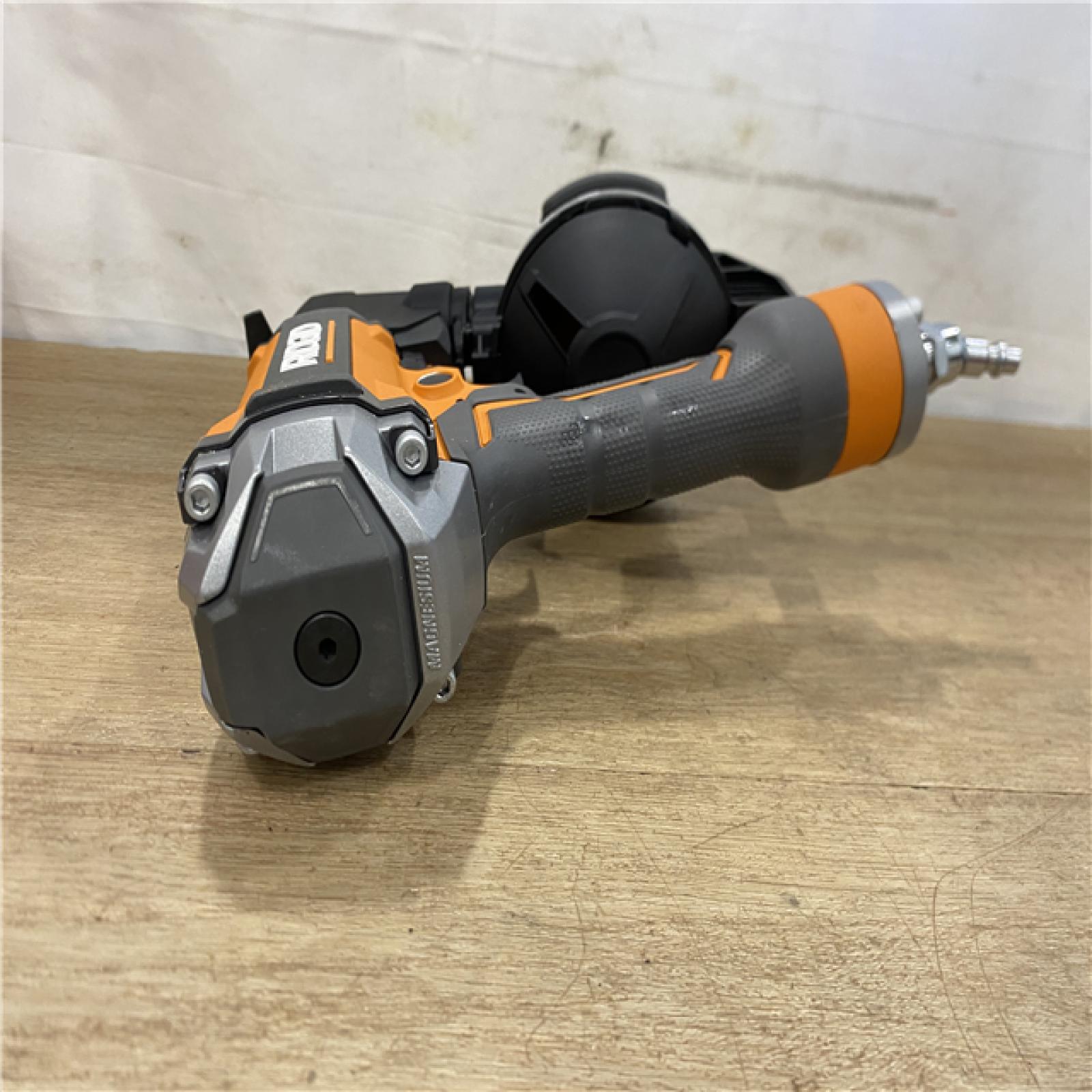 AS-IS RIDGID Pneumatic 15 Deg. 1-3/4 in. Coil Roofing Nailer