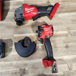 HOUSTON LOCATION - AS-IS M18 FUEL 18V Lithium-Ion Brushless Cordless Grinder & 3/8 in. Impact Wrench Combo Kit (2-Tool) W/ Two 5Ah Batteries