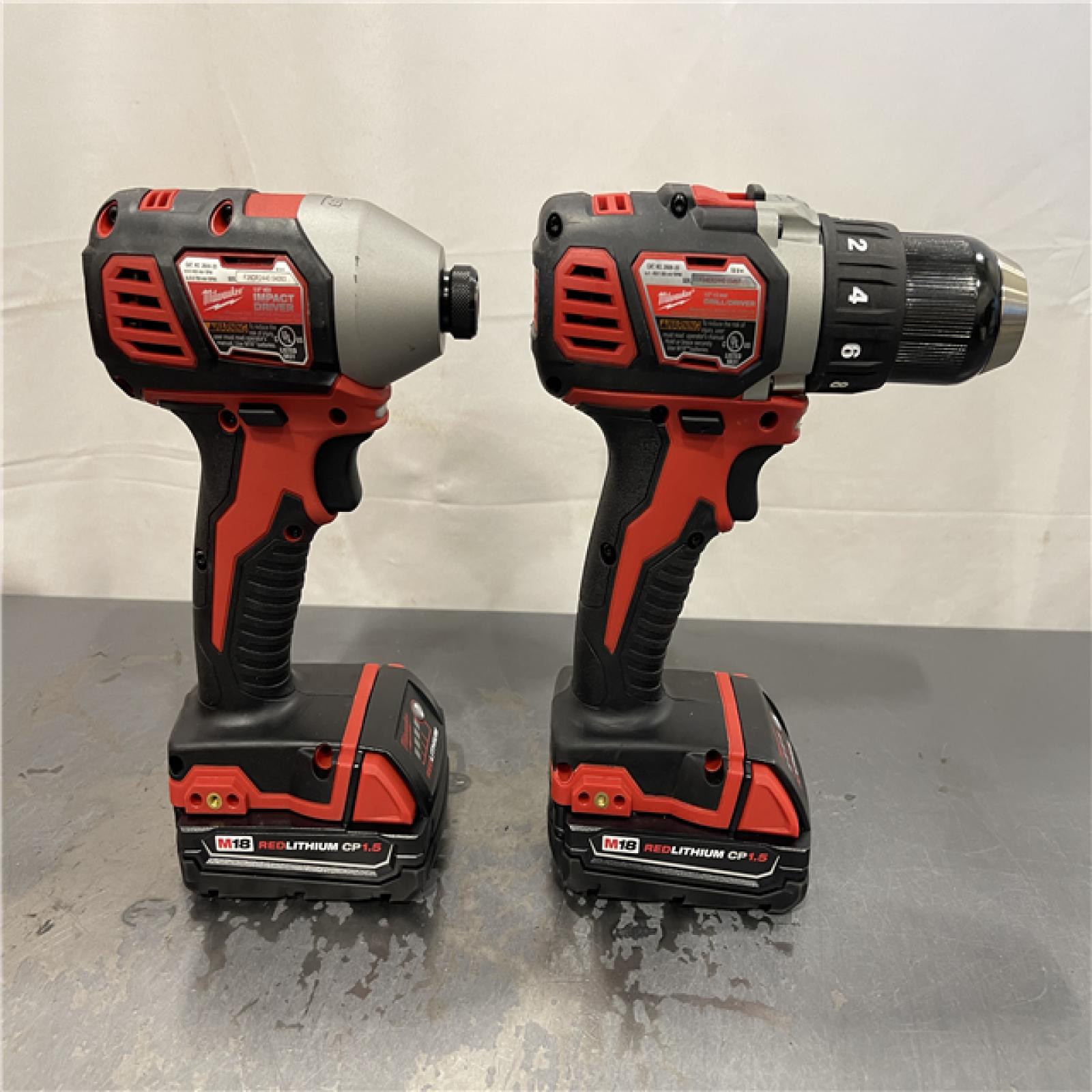 AS-IS - Milwaukee M18 18V Lithium-Ion Cordless Drill Driver/Impact Driver Combo Kit (2-Tool)