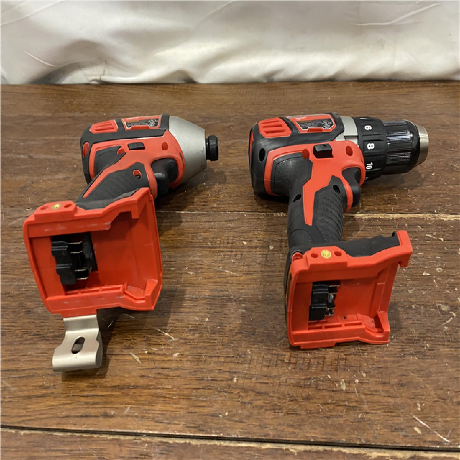 AS-IS Milwaukee M18 18V Cordless Brushed 2 Tool Drill/Driver and Impact Driver Kit