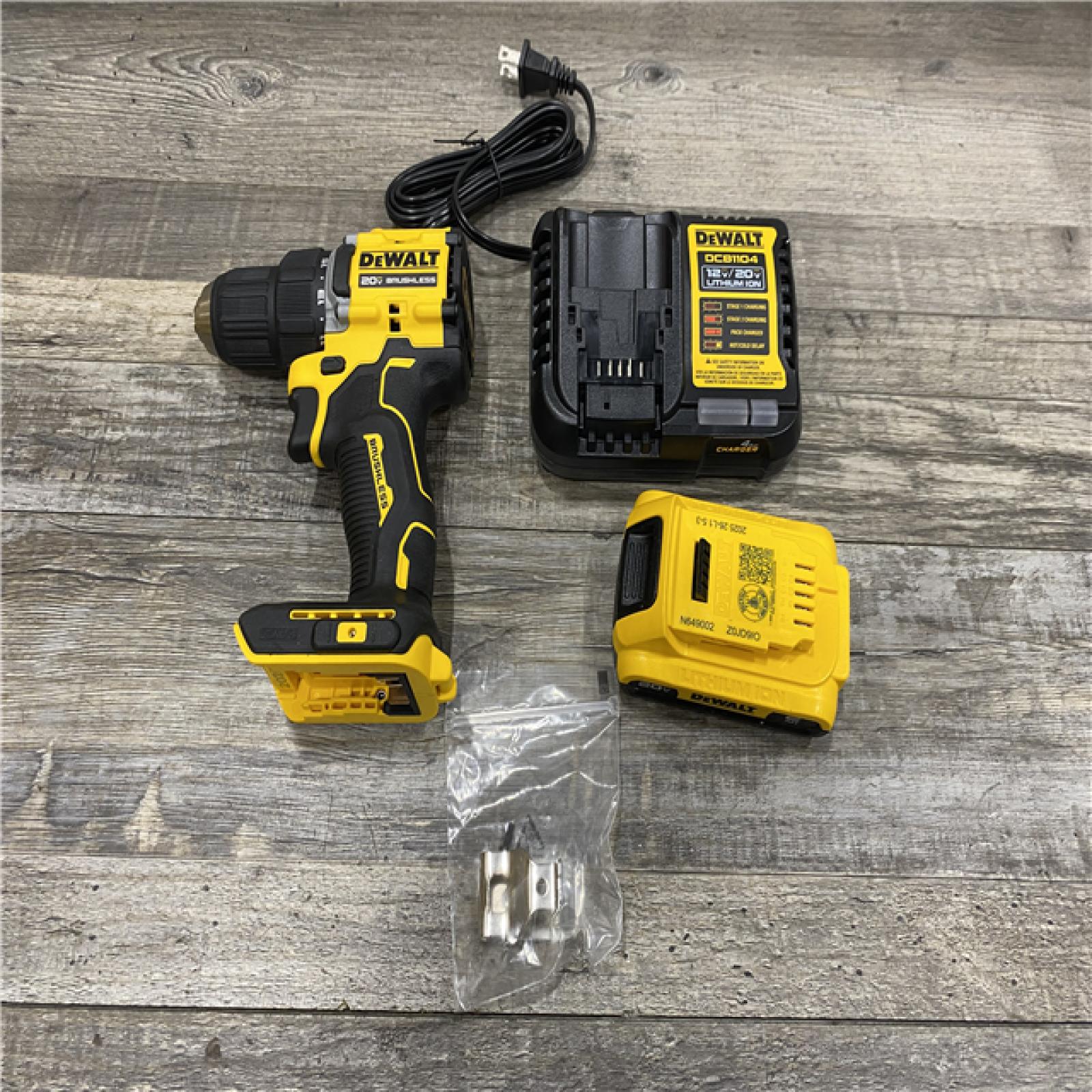AS-IS DEWALT Atomic 20V Lithium-Ion Cordless Compact 1/2 in. Drill/Driver Kit