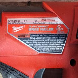 HOUSTON LOCATION - AS-IS Milwaukee FUEL 12-Volt Lithium-Ion Brushless Cordless 18-Gauge 1-1/2 in. Compact Brad Nailer (Tool Only)