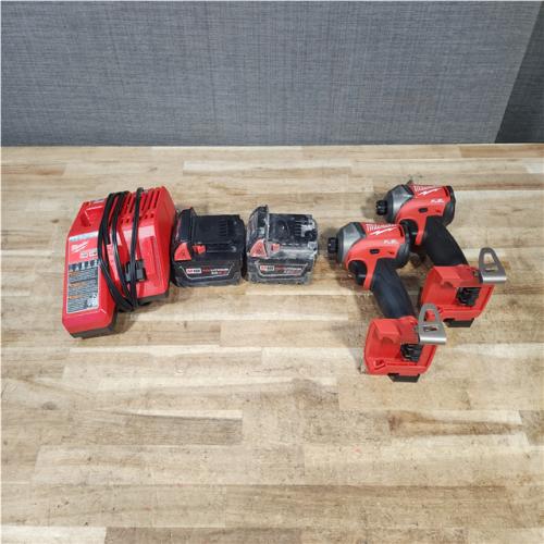 HOUSTON LOCATION - AS - IS Milwaukee 2 Tool Combo Kit W/ (2) Battery & Charger