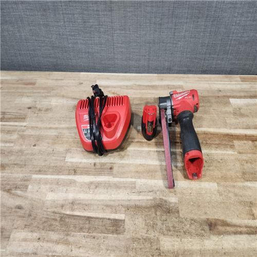 HOUSTON LOCATION - AS - IS Milwaukee  FUEL 12V Lithium-Ion Brushless Cordless 1/2 in. x 18 in. Bandfile COMBO KIT