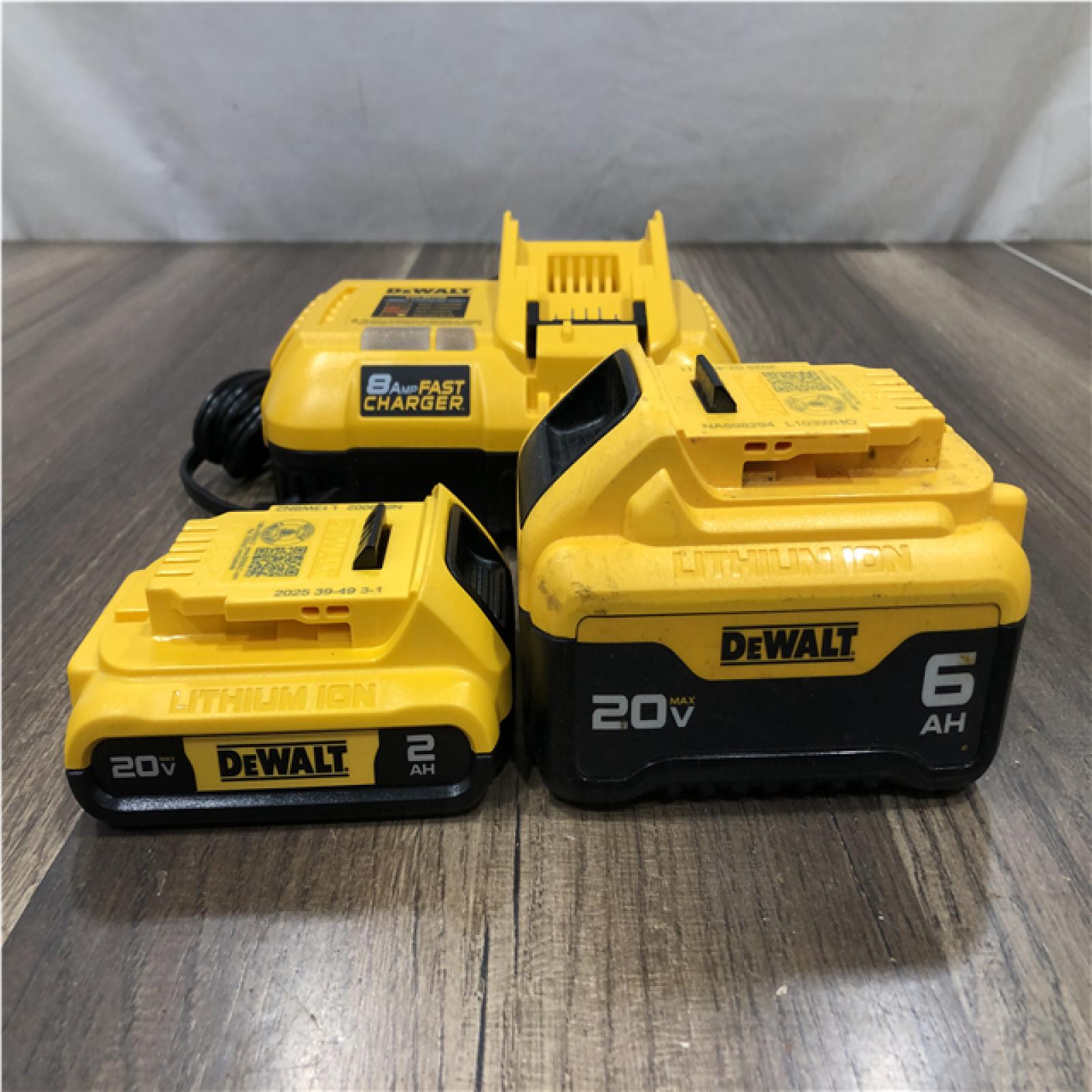 AS-IS DEWALT 20V XR Lithium-Ion Starter Pack with 8.0 Ah and 4.0 Ah Battery Packs and Charger