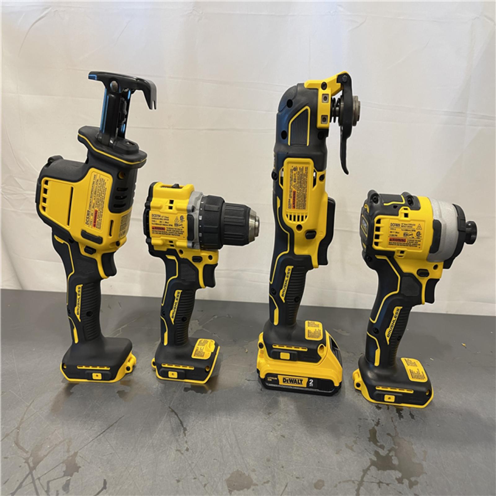 AS-IS - DeWalt 20V MAX ATOMIC Cordless Brushless 4 Tool Combo Kit