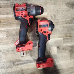 HOUSTON LOCATION - AS-IS Milwaukee FUEL 18V Lithium-Ion Brushless Cordless Hammer Drill and Impact Driver Combo Kit