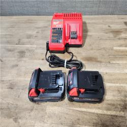 HOUSTON LOCATION - AS-IS MILWAUKEE 4 TOOL COMBO KIT W/ (2) BATTERY & CHARGER
