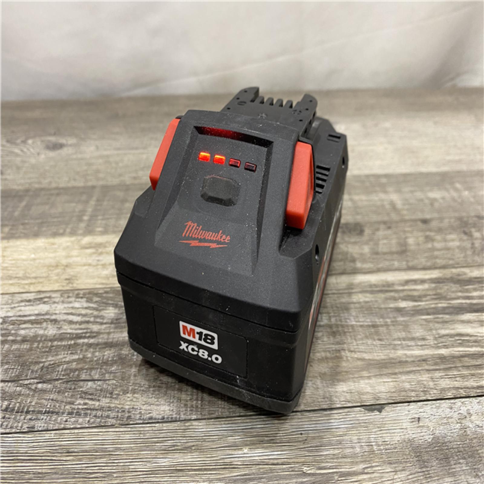 AS-IS Milwaukee 18-Volt Lithium-Ion REDLITHIUM FORGE Starter Kit with 8.0Ah Battery and Rapid Charger
