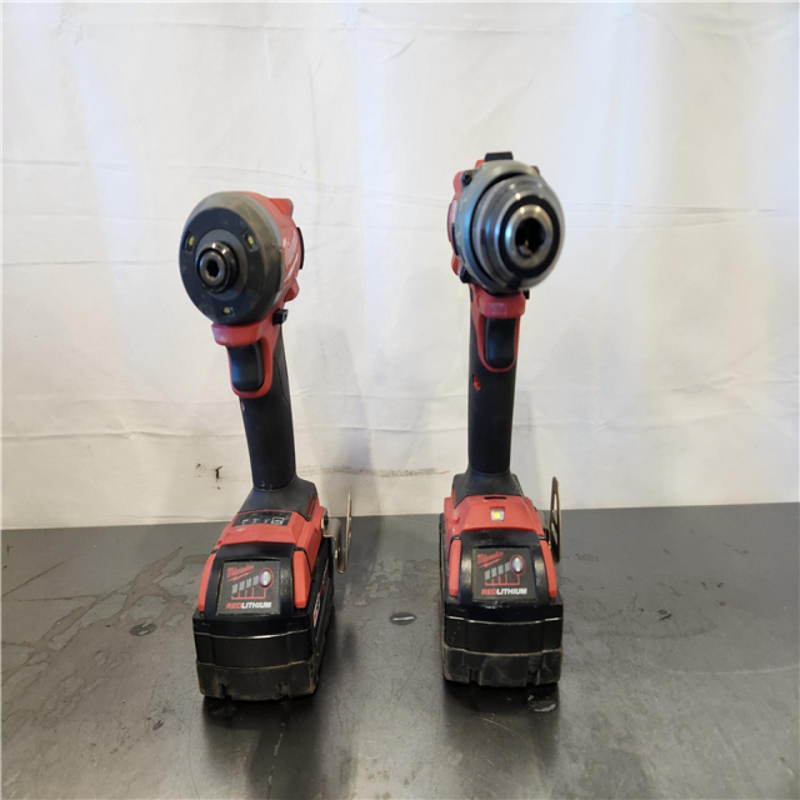 AS-IS- Milwaukee FUEL 18V Lithium-Ion Brushless Cordless Hammer Drill and Impact Driver Combo Kit