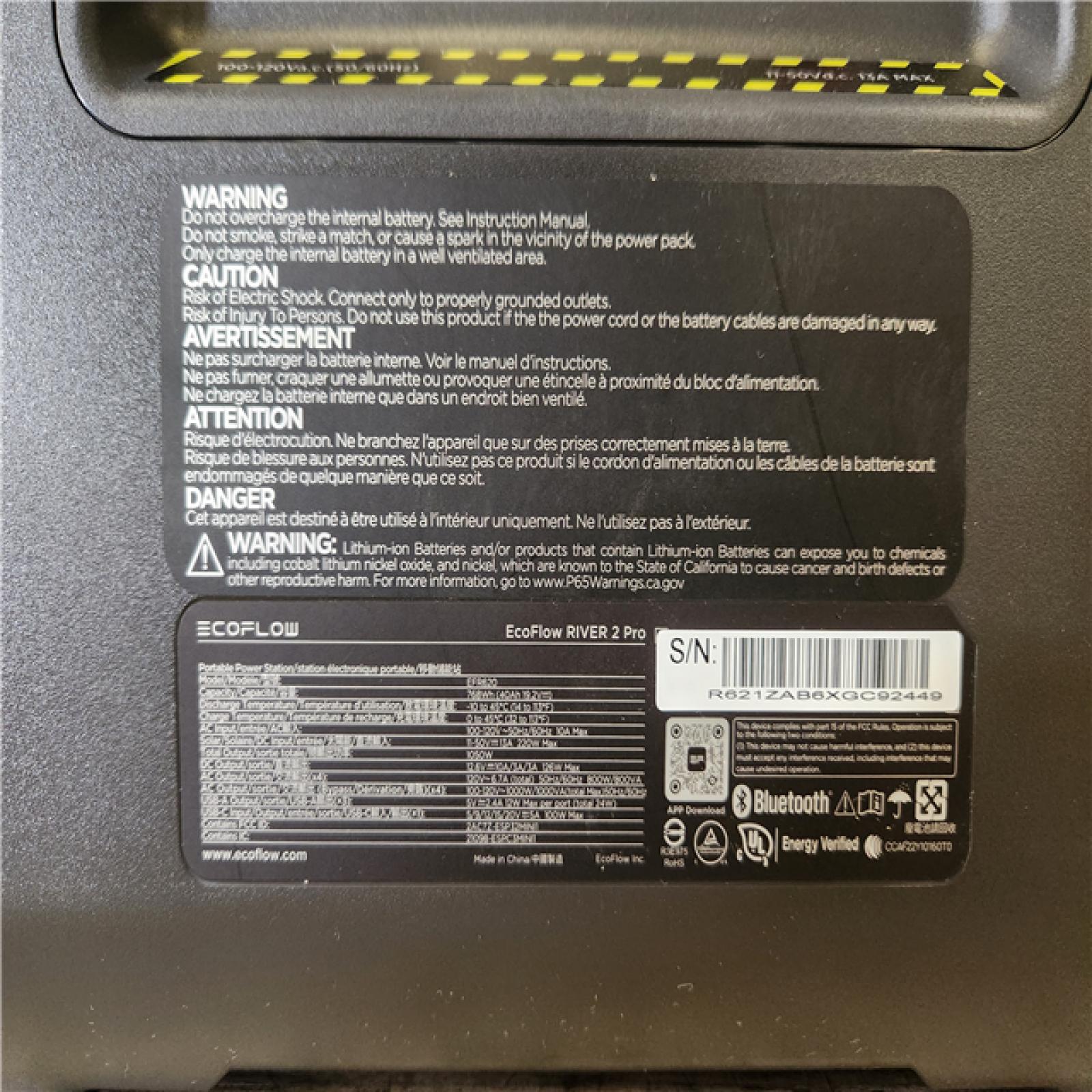 Phoenix NEW EcoFlow 800W Output/1600W Peak Push-Button Start Battery Generator RIVER 2 Pro  LFP Battery  Fast Charging for Outdoor  Camping