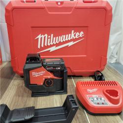 AS-IS Milwaukee M12 12-Volt Lithium-Ion Cordless Green 360-Degree Single Plane Laser Level Kit