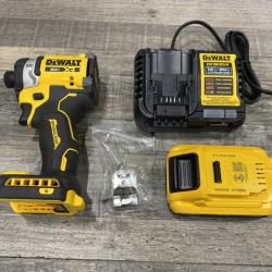 AS-IS DEWALT 20V MAX XR Lithium-Ion Brushless Cordless 3-Speed High Torque 1/4 in. Impact Driver Kit