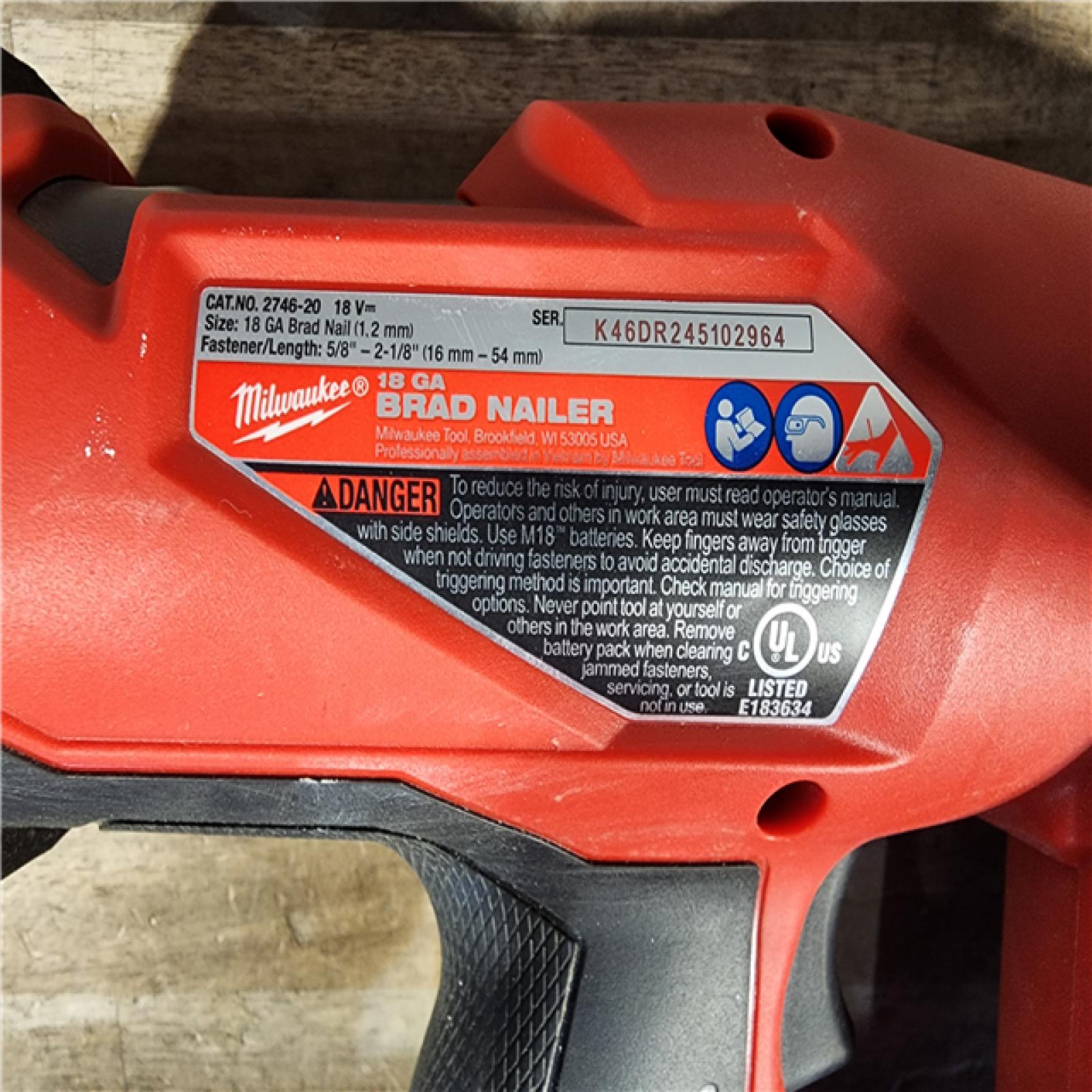 HOUSTON LOCATION - AS-IS Milwaukee M18 FUEL 18 Gauge Brad Nailer (TOOL ONLY)