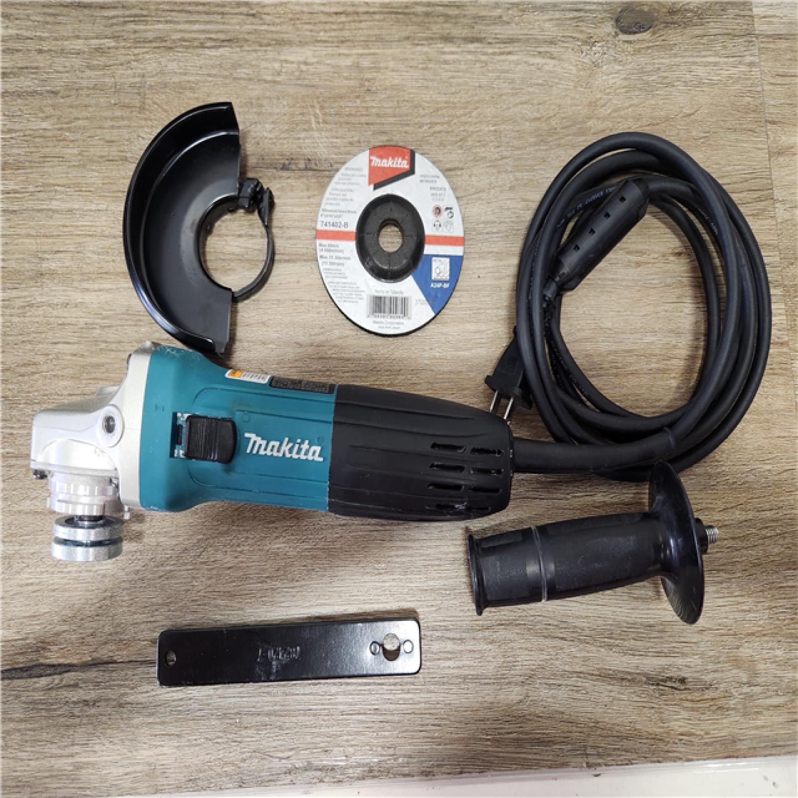 Phoenix Location NEW Makita 6 Amp Corded 4 in. Lightweight Angle Grinder with Grinding Wheel, Wheel Guard Side Handle Hard Case