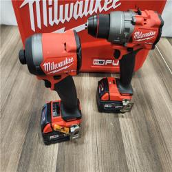 AS-IS  Milwaukee M18 FUEL 18V Lithium-Ion Brushless Cordless Hammer Drill and Impact Driver Combo Kit (2-Tool) with 2 Batteries