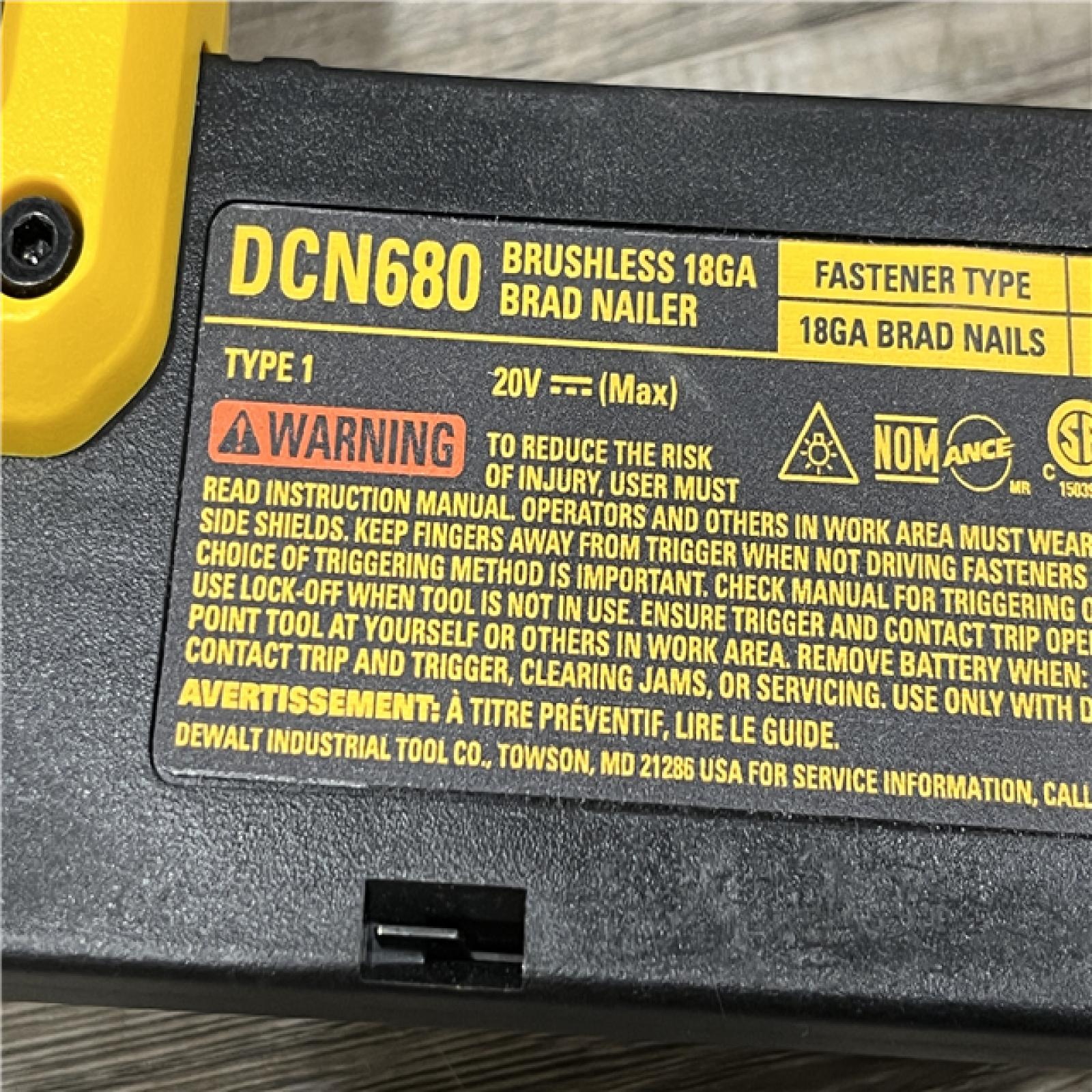 AS-IS DEWALT 20V MAX XR Lithium-Ion Electric Cordless 18-Gauge Brad Nailer (Tool Only)