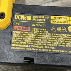 AS-IS DEWALT 20V MAX XR Lithium-Ion Electric Cordless 18-Gauge Brad Nailer (Tool Only)