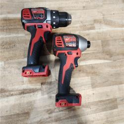 HOUSTON LOCATION - AS-IS Milwaukee 18V Lithium-Ion Cordless Drill Driver/Impact Driver Combo Kit