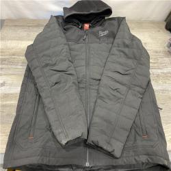 AS-IS Milwaukee Men's 2 X-Large 12V Lithium-Ion Cordless Axis Black Heated Quilted Hooded Jacket Kit