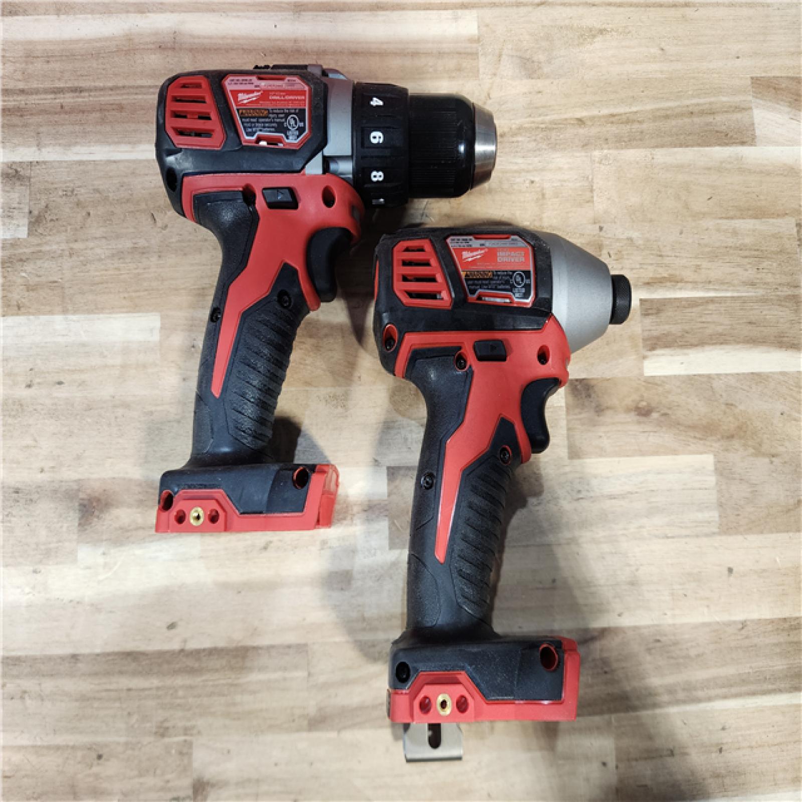 HOUSTON LOCATION - AS-IS Milwaukee 18V Lithium-Ion Cordless Drill Driver/Impact Driver Combo Kit