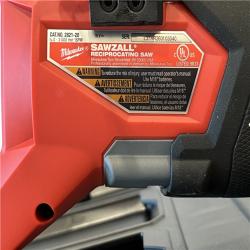 AS-IS MILWAUKEE M18 FUEL18V Lithium-Ion Brushless Cordless SAWZALL Reciprocating Saw with PACKOUT Tool-Box  (1) 5.0 Battery  and Charger