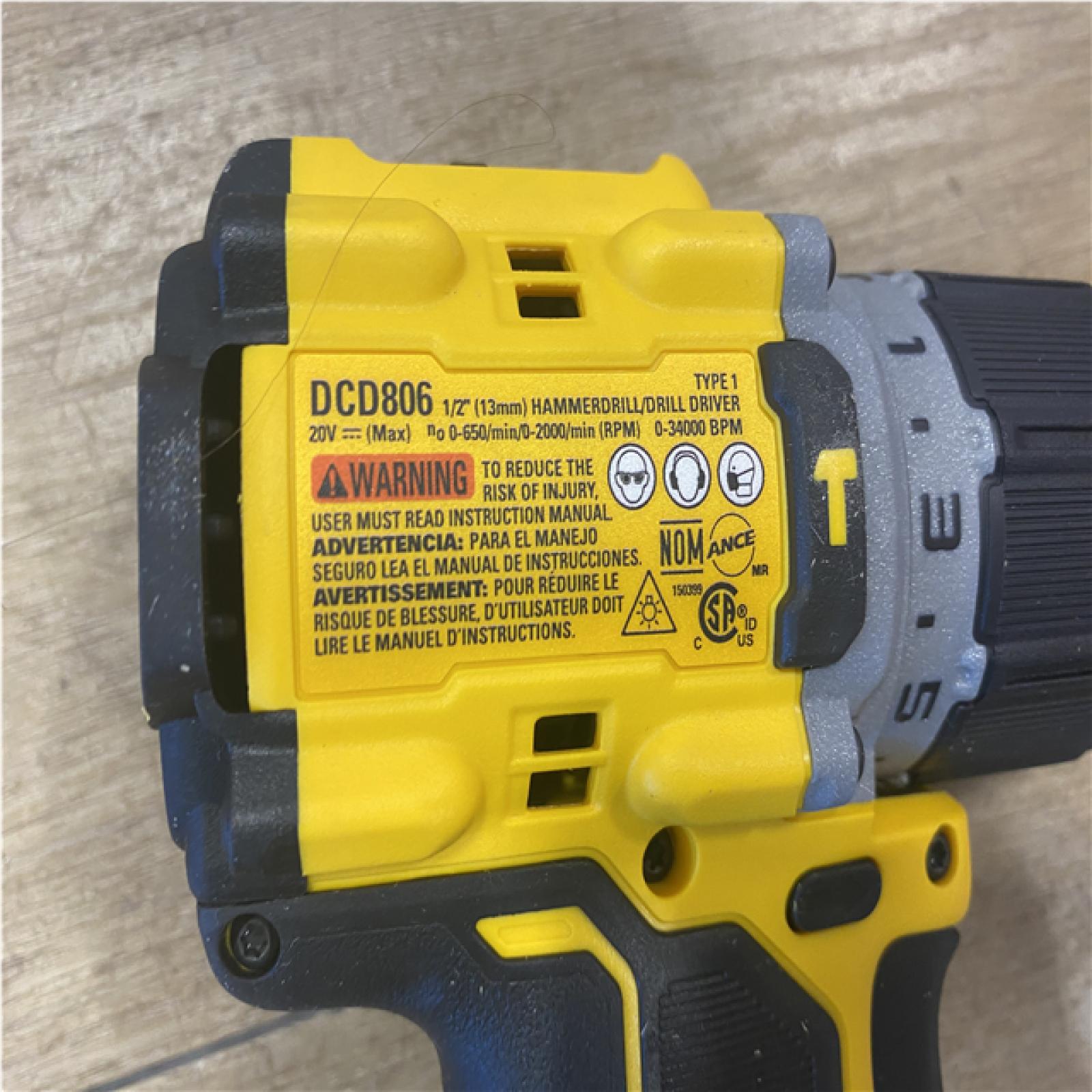 AS-IS DEWALT 20V XR Brushless Cordless 1/2 in. Hammer Drill (Tool-Only)