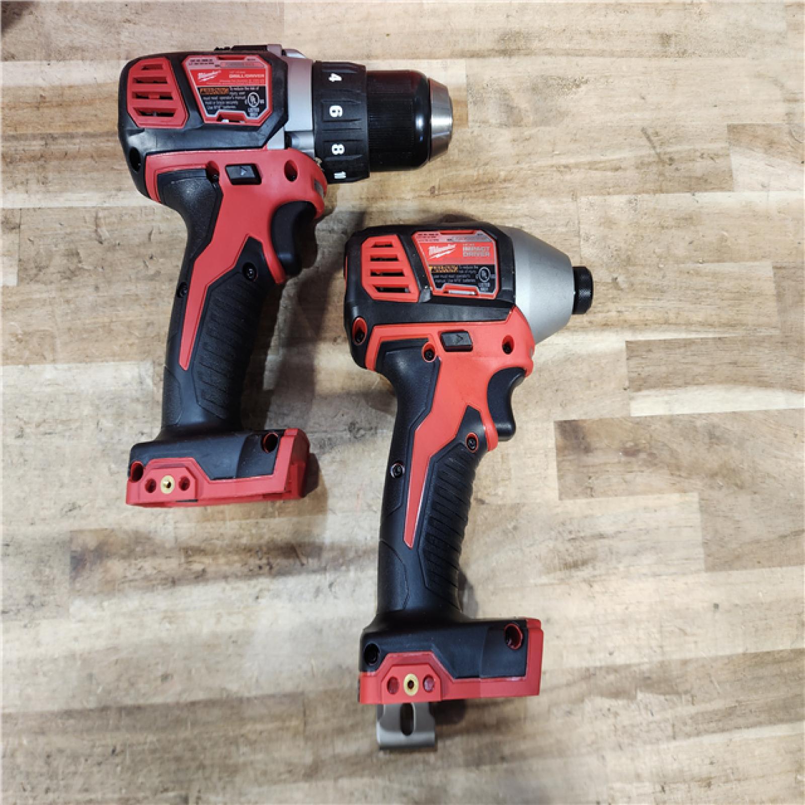 HOUSTON LOCATION - AS-IS Milwaukee 18V Lithium-Ion Cordless Drill Driver/Impact Driver Combo Kit