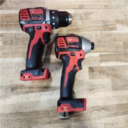 HOUSTON LOCATION - AS-IS Milwaukee 18V Lithium-Ion Cordless Drill Driver/Impact Driver Combo Kit